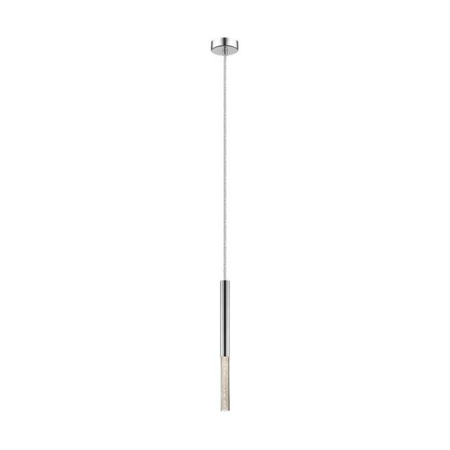 Netlighting One Integrated LED Pendant Ceiling Light Chrome 450lm 3000K in Silver