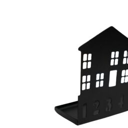 Ivyline Elegant Black Metal Advent Tealight Centrepiece - 70cm Long, 20cm High - Modern Christmas Candle Holder - thumbnail 3