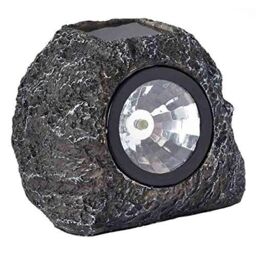 Marco Paul 4 Pack of Grey Resin Realistic Rock Solar Spotlight 11cm in Light Stone - thumbnail 2