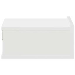 Berkfield Home Classic Floating Nightstand White 40x30x15cm Engineered Wood - Size: 40 x 30 x 15 cm - thumbnail 7