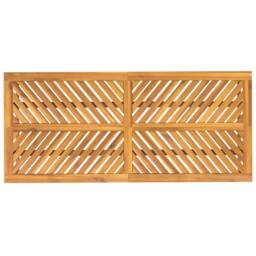 Berkfield Home Garden Dining Table 200x90x74 cm Solid Wood Acacia in Brown - Size: 200 x 90 x 74 cm - thumbnail 5