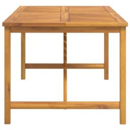 Berkfield Home Garden Dining Table 200x90x74 cm Solid Wood Acacia in Brown - Size: 200 x 90 x 74 cm - thumbnail 4
