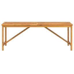 Berkfield Home Garden Dining Table 200x90x74 cm Solid Wood Acacia in Brown - Size: 200 x 90 x 74 cm - thumbnail 3
