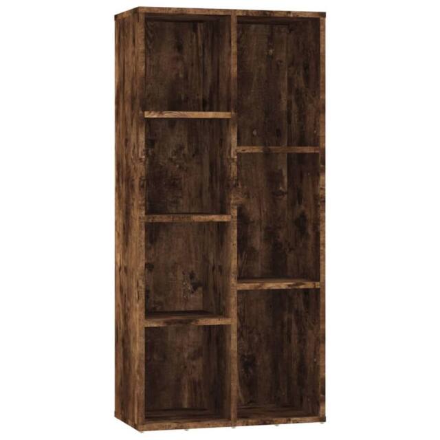 Berkfield Home Book Cabinet Smoked Oak 50x25x106 cm in Brown - Size: 50 x 25 x 106 cm - image 1