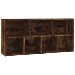 Berkfield Home Book Cabinet Smoked Oak 50x25x106 cm in Brown - Size: 50 x 25 x 106 cm - thumbnail 9