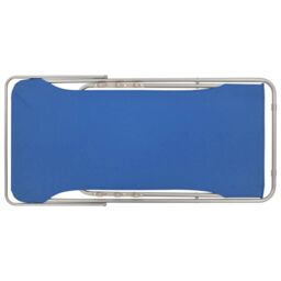 Berkfield Home Folding Beach Chairs 2 pcs Steel & Oxford Fabric Blue - thumbnail 6