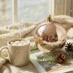 Shatchi 20cm Glossy Christmas Bauble - Premium Bauble & Home Décor Ornament in Cream - Size: 20 cm - thumbnail 1