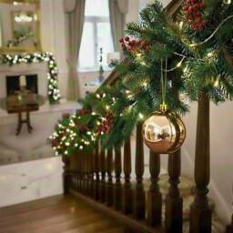 Shatchi 20cm Glossy Christmas Bauble - Premium Bauble & Home Décor Ornament in Cream - Size: 20 cm - thumbnail 2