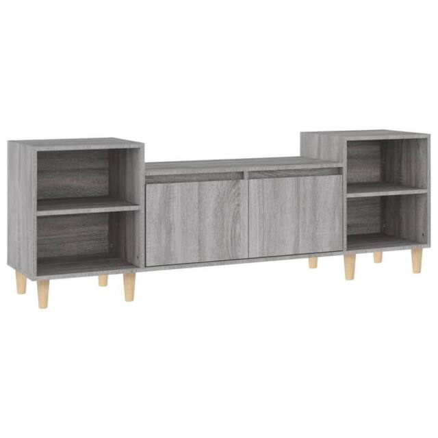 Berkfield Home TV Cabinet Grey Sonoma 160x35x55 cm Engineered Wood - Size: 160 x 35 x 55 cm - image 1