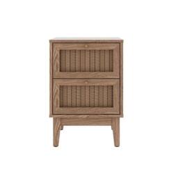 Lemon Pavilion Furniture Bordeaux Bedside Cabinet - MDF - L35.5 x W40 x H58.7 cm - Oak in Brown - Size: 1 Pack - thumbnail 1