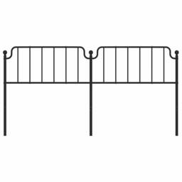 Berkfield Home Metal Headboard Black 193 cm - thumbnail 4
