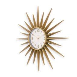 Acctim Stella Wall Clock Sunburst StarBurst Quartz Retro Spoke 43cm in Gold - thumbnail 2