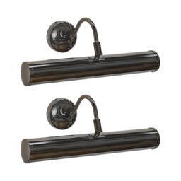 ValueLights Gemini Pair of Black Indoor Wall Picture Light - thumbnail 2