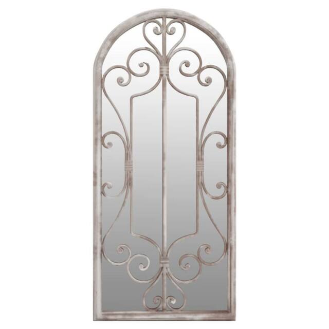 Berkfield Home Garden Mirror Sand 100x45 cm Iron for Outdoor Use in Beige - image 1