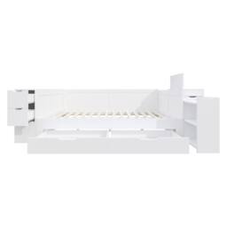 Merax 4ft6 Wooden Cabin Bed, Childrens Storage Daybed with Drawers in White - Size: Double - thumbnail 9