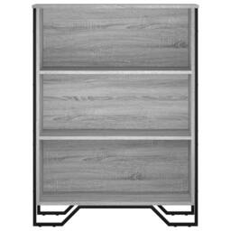 Berkfield Home Modern Bookcase Grey Sonoma 80x31x106 cm Engineered Wood - Size: 80 x 31 x 106 cm - thumbnail 4