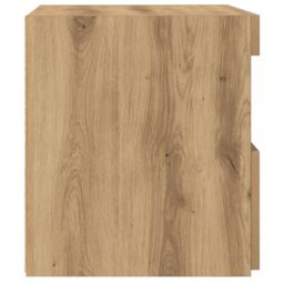 Berkfield Home Bedside Cabinets with LED Lights 2 pcs Artisan Oak 50x40x45 cm in Brown - Size: 50 x 40 x 45 cm - thumbnail 9