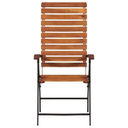 Berkfield Home 2 pcs Reclining Garden Chairs Solid Acacia Wood in Brown - thumbnail 3