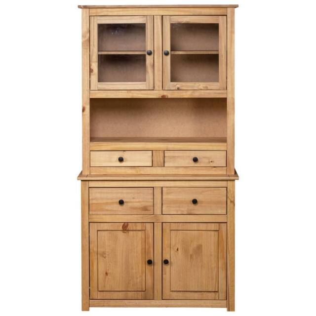 Berkfield Home Highboard 93x40.5x180 cm Solid Pine Panama Range in Brown - image 1