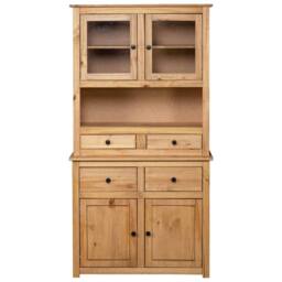 Berkfield Home Highboard 93x40.5x180 cm Solid Pine Panama Range in Brown