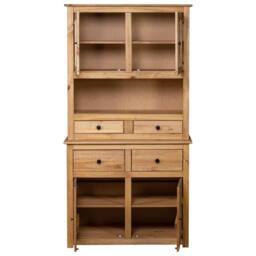 Berkfield Home Highboard 93x40.5x180 cm Solid Pine Panama Range in Brown - thumbnail 4