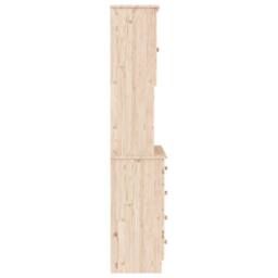 Berkfield Home Highboard ALTA 77x35x165 cm Solid Wood Pine in Light Tan - Size: 77 x 35 x 165 cm - thumbnail 7