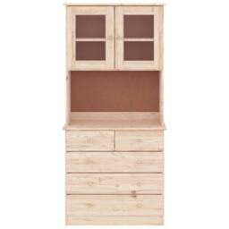 Berkfield Home Highboard ALTA 77x35x165 cm Solid Wood Pine in Light Tan - Size: 77 x 35 x 165 cm - thumbnail 4