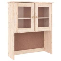 Berkfield Home Highboard ALTA 77x35x165 cm Solid Wood Pine in Light Tan - Size: 77 x 35 x 165 cm