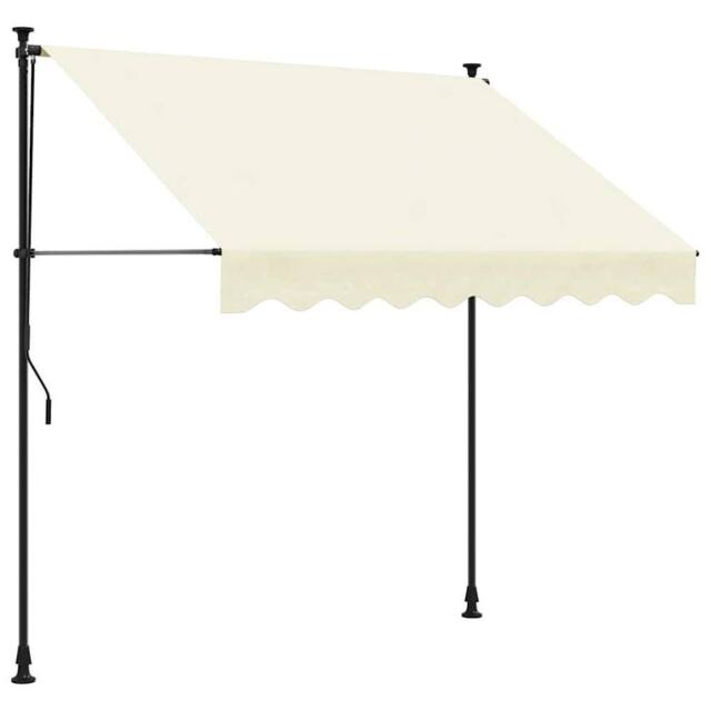 Berkfield Home Retractable Awning Cream 250x150 cm Fabric & Steel - image 1
