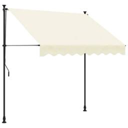 Berkfield Home Retractable Awning Cream 250x150 cm Fabric & Steel