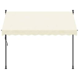 Berkfield Home Retractable Awning Cream 250x150 cm Fabric & Steel - thumbnail 3