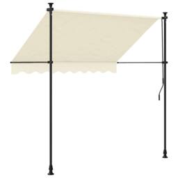Berkfield Home Retractable Awning Cream 250x150 cm Fabric & Steel - thumbnail 5