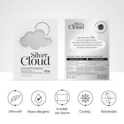 Silver Cloud Satin Pillowcase Infused with Silver Ions - Size: Standard Pillow Case - thumbnail 2