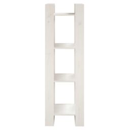 Berkfield Home Book Cabinet/Room Divider White 41x35x125 cm Solid Wood Pine - Size: 41 x 35 x 125 cm - thumbnail 3