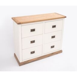 Cabinet Bits Tropea 6 Drawer Chest of Drawers Bras Drop Handle in Off-White - thumbnail 4