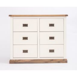 Cabinet Bits Tropea 6 Drawer Chest of Drawers Bras Drop Handle in Off-White - thumbnail 1