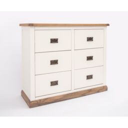 Cabinet Bits Tropea 6 Drawer Chest of Drawers Bras Drop Handle in Off-White - thumbnail 3