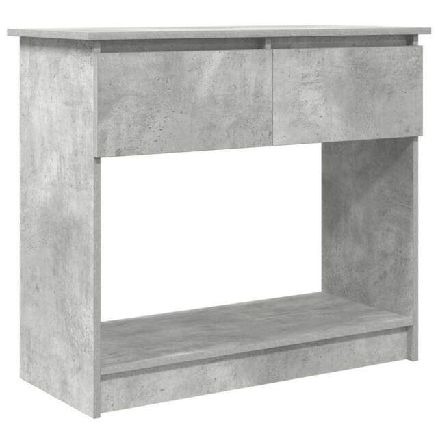 Berkfield Home Console Table with Drawers Concrete Grey 85.5x38.5x74.5 cm - image 1