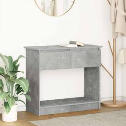 Berkfield Home Console Table with Drawers Concrete Grey 85.5x38.5x74.5 cm - thumbnail 2