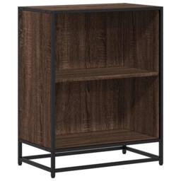 Berkfield Home Modern Book Cabinet Brown Oak 60x35x76 cm Engineered Wood - Size: 60 x 35 x 76 cm - thumbnail 3