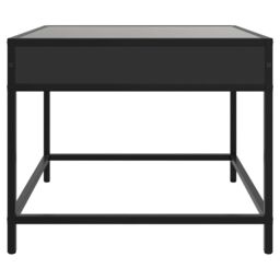Berkfield Home Coffee Table with Infinity LED Black 50x50x41 cm - Size: 50 x 50 x 41 cm - thumbnail 6