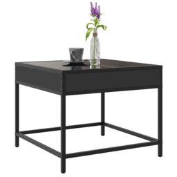 Berkfield Home Coffee Table with Infinity LED Black 50x50x41 cm - Size: 50 x 50 x 41 cm - thumbnail 5