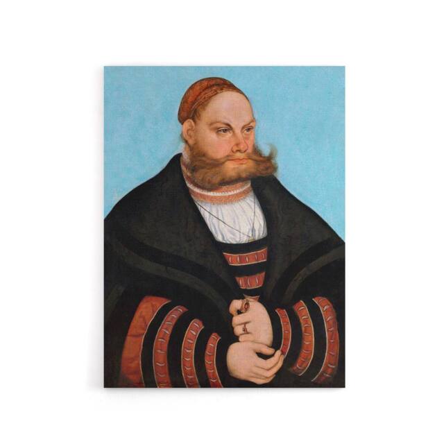 "Artery8 Lucas Cranach Portrait of Lukas Spielhausen Canvas Wall Art Print - Size: W12"" x H16""" - image 1