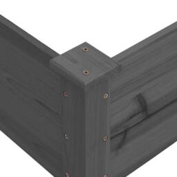 Berkfield Home Garden Raised Bed Grey 120x120x56 cm Solid Wood Fir - Size: 120 x 120 x 56 cm - thumbnail 6