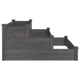 Berkfield Home Garden Raised Bed Grey 120x120x56 cm Solid Wood Fir - Size: 120 x 120 x 56 cm - thumbnail 5