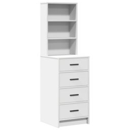 Berkfield Home 2 Piece Dressing Table Set with LED White Engineered Wood - thumbnail 5