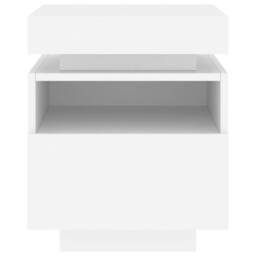 Berkfield Home Bedside Cabinets with LED Lights 2 pcs White 40x39x48.5 cm - thumbnail 8