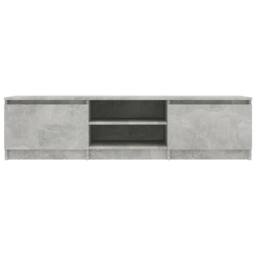 Berkfield Home TV Cabinet Concrete Grey 140x40x35.5 cm Engineered Wood - thumbnail 4