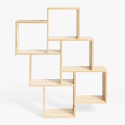 OHS 6 Cube Floating Shelves Wall Mounted Storage Combination in Light Oak - thumbnail 4