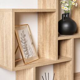 OHS 6 Cube Floating Shelves Wall Mounted Storage Combination in Light Oak - thumbnail 3